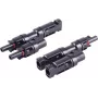 SHIVERPEAKS PV4 T-Adapteru komplekts, 2-uz-1 atzars, IP68, 1500V DC, 30A, melns (BS02-21012)