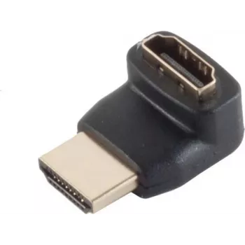 SHIVERPEAKS S/CON maximum connectivity HDMI adapteris tēviņš uz mātīti, 90° leņķis uz augšu, zelta pārklājums, 4K2K, melns (77407-1)