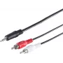 SHIVERPEAKS S-Conn 3,5 mm uz 2x RCA audio kabelis 2,5 m melns sarkans balts (30832-2.5)