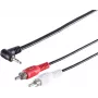 SHIVERPEAKS S/CONN maximum connectivity 3,5 mm stereo leņķiskais jack uz 2 RCA audio kabelis, 1,5 m, zelta pārklājums, dubulti ekranēts 30842