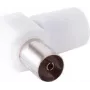 SHIVERPEAKS S/CONN maximum connectivity koaksiālais leņķa savienotājs F-male uz F-female 75 Ohm niķelēts misiņš sudraba (82023)