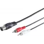 SHIVERPEAKS S/CONN maximum connectivity DIN 5-Pin Male to 2x RCA Male Audio Adapter Cable, 1,5 m, melns 10302
