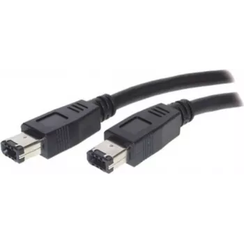 SHIVERPEAKS S/CONN maximum connectivity FireWire kabelis, IEEE 1394a, 6-pin male to 6-pin male, 400 Mbps, 1,8 m, melns 77202