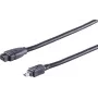 SHIVERPEAKS S CONN maksimālas savienojamības FireWire kabelis, IEEE 1394B 9 kontaktu vīrišķais uz IEEE 1394A 4 kontaktu vīrišķais, 1,8 m, melns 77312