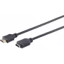 SHIVERPEAKS S/CONN maximum connectivity HDMI pagarinājuma kabelis 2.0m - HDMI Type A Male to Female, zelta pārklājuma kontakti, Ultra HD 4K, 3D, HEAC, Ethernet, ARC, CEC, High Speed with Ethernet, melns 77479-2.0