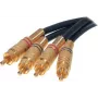 SHIVERPEAKS S/CONN maksimālās savienojamības RCA audio kabelis, 2x RCA tēviņš uz 2x RCA tēviņš, zeltīts, 0,5 m 40221