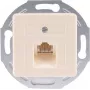 SHIVERPEAKS S/CONN maximum connectivity UAE RJ45 sienas kontaktligzda 1x8, iekļaujamā, ar centrālo plāksni un metāla montāžas gredzenu, tīri balta 74221-1-50-UNI