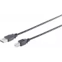 SHIVERPEAKS S/CONN maximum connectivity USB 2.0 High Speed kabelis, A uz B, melns, 0,5 m (13-23015)