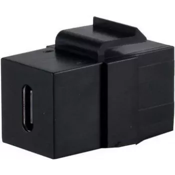 SHIVERPEAKS S/CONN maksimālas savienojamības USB-C 3.1 Keystone adapteris, 10Gbps, sievišķais uz sievišķo, melns (08-10040)
