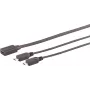 SHIVERPEAKS S/CONN maximum connectivity USB-C Female uz 2x USB Micro-B Male Y-Sadalītāja adaptera kabelis, USB 2.0, 0,3m, melns 13-20021