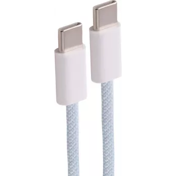 SHIVERPEAKS USB-C uz USB-C pīts uzlādes kabelis, 2.0, 60W, zils, tekstila, 1,5m (BS14-21151)
