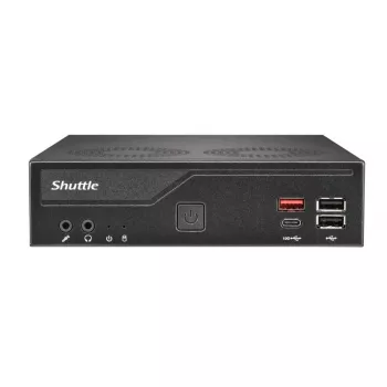 Shuttle DH810S plāns dators bez komponentēm, LGA1150, Intel H81, DDR3L, HDMI, DP, M.2, divi GbE, 8x USB, COM, 24/7