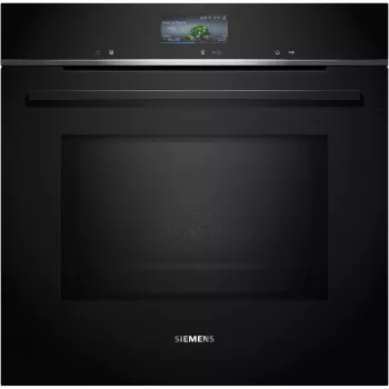 SIEMENS HM736GAB1 iQ700 Iebūvējamā cepeškrāsns ar mikroviļņu krāsni, melna, 60 cm, Home Connect