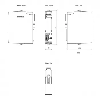 Siemens SIMATIC ET 200SP digitālās izejas modulis DQ 8x24VDC 6ES7132-6BF01-0CA0