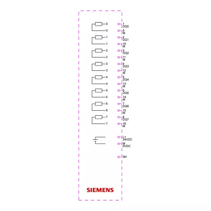 Siemens SIMATIC ET 200SP digitālās izejas modulis DQ 8x24VDC 6ES7132-6BF01-0CA0