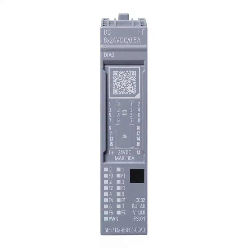 Siemens SIMATIC ET 200SP digitālās izejas modulis DQ 8x24VDC 6ES7132-6BF01-0CA0