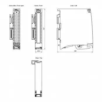 Siemens SIMATIC S7-1500 Digitālās izejas modulis DQ 16x24VDC/0.5A (6ES7522-1BH10-0AA0)