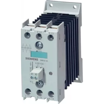 Siemens SIRIUS 3RF2420-1AC45 cietvielu relejs, 1 fāze, 20 A, 48-600 V AC, 24 V DC vadība, nulles punkta komutācija, skrūvju spailes