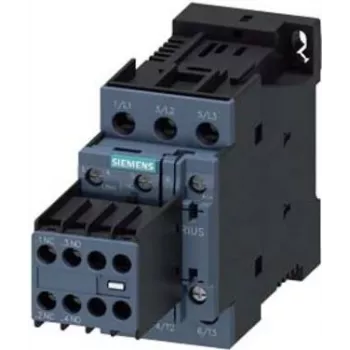 SIEMENS SIRIUS 3RT2026-1BB44 kontaktor, 3 polu, 25 A, 11 kW, 24 V DC spole, skrūvju spailes
