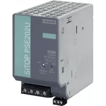 Siemens SITOP PSU8600 bufera modulis 6EP1961-3BA21, 24 V DC, 100 W, 200 ms, uz kondensatoriem, DIN sliedei