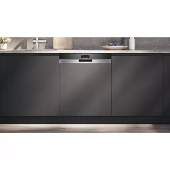SIEMENS SN57TS00CE iQ700 pilnībā integrējama trauku mazgājamā mašīna (nerūsējošais tērauds/melna, 60 cm, Home Connect)