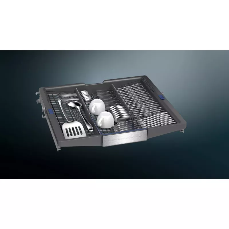 SIEMENS SN57TS00CE iQ700 pilnībā integrējama trauku mazgājamā mašīna (nerūsējošais tērauds/melna, 60 cm, Home Connect)
