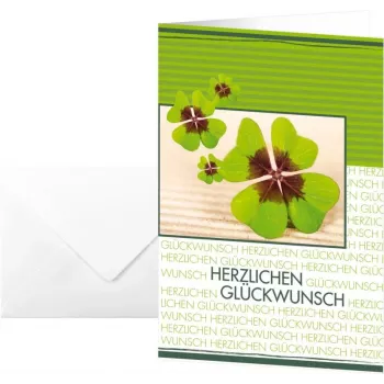 Sigel Design Folding Cards DS004 Fortune - spīdīgas apsveikuma kartītes ar aploksnēm, 170 x 230 mm, 220 g/m², 10 gab.