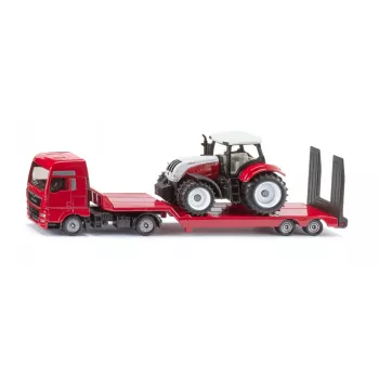 SIKU Super MAN Truck ar Steyr Traktoru 1:50 Lietā Metāla Modeļu Komplekts