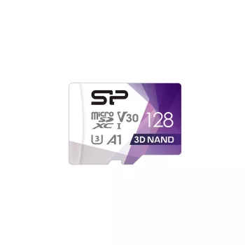 Silicon Power 128GB Superior Pro microSDXC UHS-I U3 V30 A1 atmiņas karte ar SD adapteri