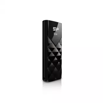 Silicon Power SP008GBUF2U03V1K 8GB USB 3.2 Gen 1 izvelkama zibatmija, melna