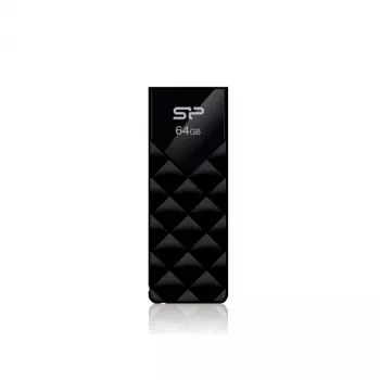 Silicon Power SP064GBUF2U03V1K Blaze B10 64GB USB 2.0 zibatmiņa, melna, iebīdāma