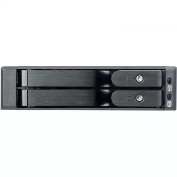 SilverStone SST-FS202B-V2 2-Bay 3,5 inch SATA Hot-Swap Cage 5,25 inch Bay - Black