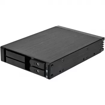 SilverStone SST-FS202B-V2 2-Bay 3,5 inch SATA Hot-Swap Cage 5,25 inch Bay - Black