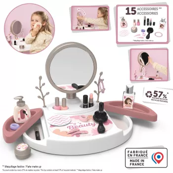 SIMBA-DICKIE My Beauty Studio Interaktīvais spēļu tualetes galdiņš ar apgaismotu spoguli un 10 aksesuāriem bērniem no 3 līdz 6 gadiem