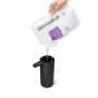 simplehuman ST1084 Sensoru ziepju dozators, melns nerūsējošais tērauds, 266 ml, bezkontakta automātiskais, infrasarkanais kustības sensors, regulējams tilpums, aizsērēšanas izturīgs sūknis, pret pirkstu nospiedumiem