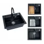 Izlīdzināmais Sink Atrox30 G91 ar Mikseri Melns