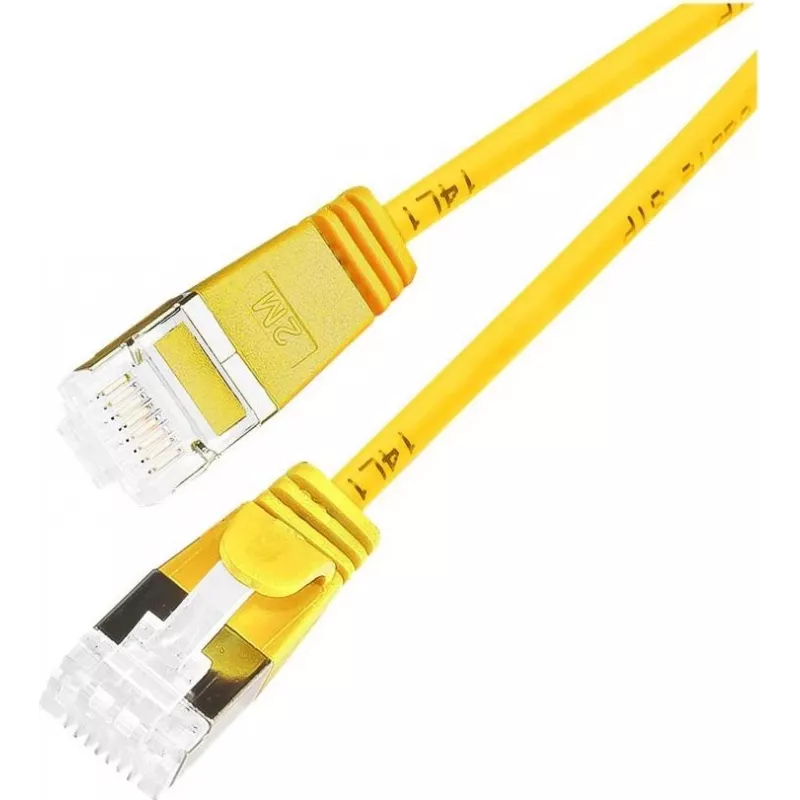 Wirewin Cat 6a U/FTP Slim Patch Cable, dzeltena, 3.0m, 10G, PoE++ PKW-LIGHT-STP-K6A 3.0 GE