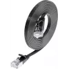 Wirewin Cat6 U/FTP slim Ethernet tīkla kabelis 0,5m melns PKW-STP-SLIM-KAT6 0.5 SW
