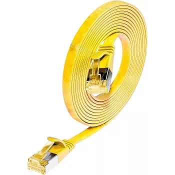 Wirewin Cat6a U/FTP Slim Ethernet tīkla kabelis RJ45 1,5m dzeltens PKW-STP-SLIM-K6A 1.5 GE