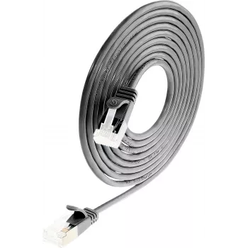 Wirewin Light tīkla kabelis apaļš U/FTP Cat 6a melns 0,5m slaids elastīgs PoE (PKW-LIGHT-STP-K6A 0.5 SW)