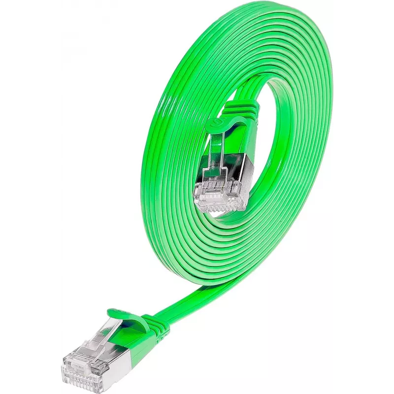 Wirewin SLIM S6 1.5 GN - Cat.6 slaidais tīkla kabelis, STP (PIMF), 1,5 m, zaļš PKW-STP-SLIM-KAT6 1.5 GN