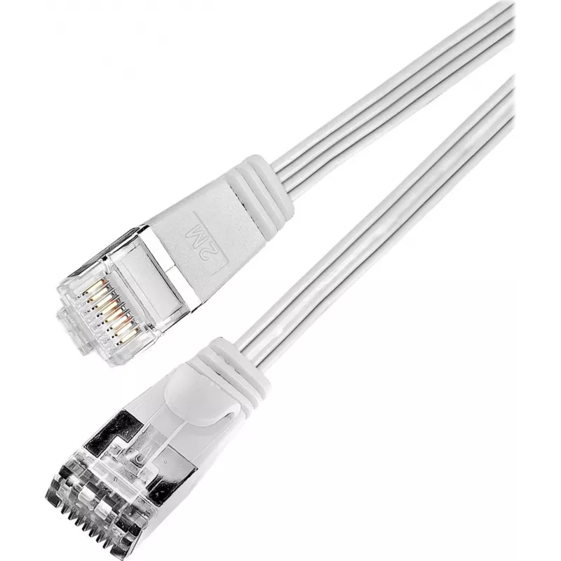 Wirewin SLIM S6 1,5m balts Cat.6 STP PIMF slaids Ethernet komutācijas kabelis PKW-STP-SLIM-KAT6 1.5 WS