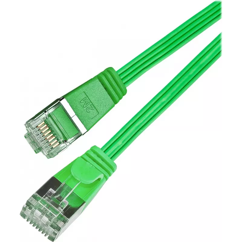 Wirewin Triotronik Cat 6 Slim U/FTP tīkla kabelis, 5m, RJ45, zaļš PKW-STP-SLIM-KAT6 5.0 GN
