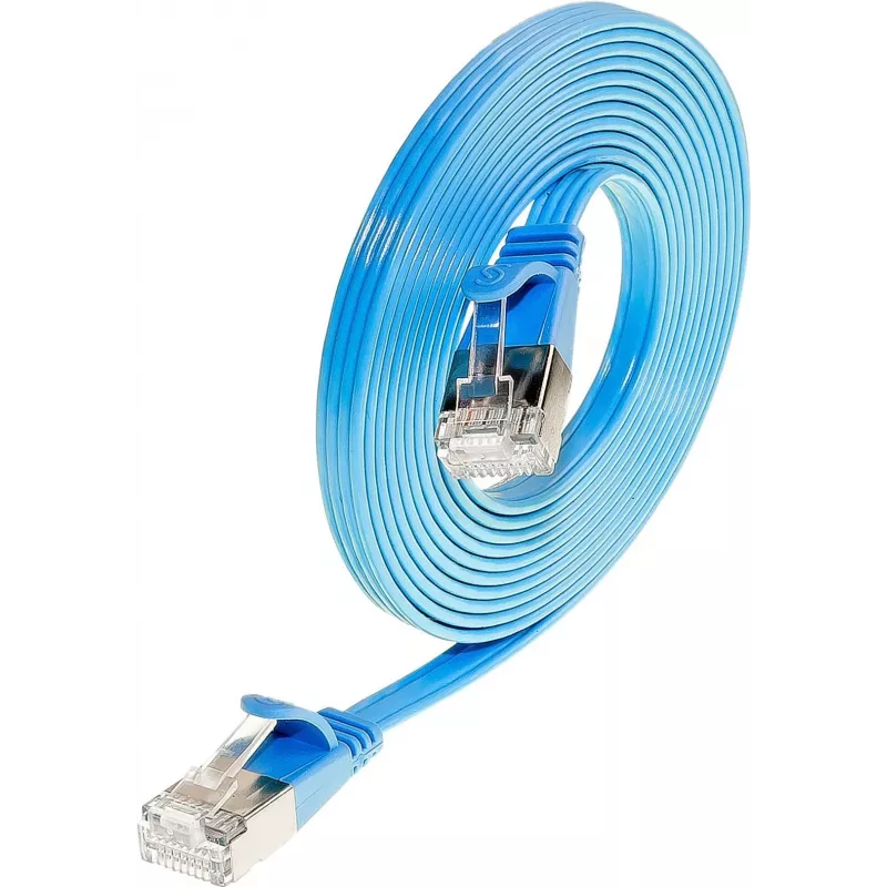 Wirewin Triotronik Cat6 U/FTP Slim Ethernet tīkla kabelis 1,5m RJ45 Male to Male zils PKW-STP-SLIM-KAT6 1.5 BL