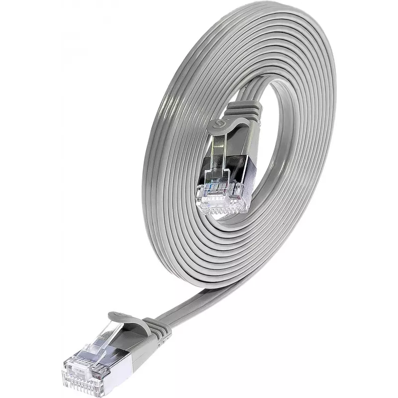 Wirewin Triotronik Cat6 U/FTP slimais Ethernet savienojuma kabelis, 3m, RJ-45 tēviņš uz tēviņu, pelēks PKW-STP-SLIM-KAT6 3.0
