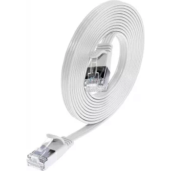 Wirewin Triotronik Cat6 U/FTP slaids Ethernet tīkla kabelis, RJ45 male to male, 2m, balts, Gigabit 1Gbps, 250MHz, PVC apvalks PKW-STP-SLIM-KAT6 2.0 WS