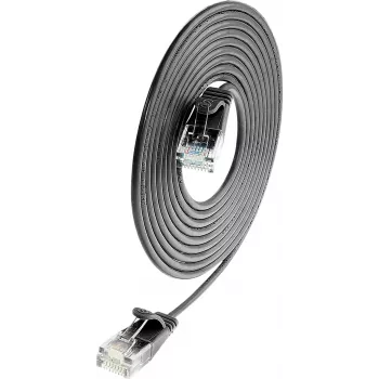 Wirewin Triotronik PKW-LIGHT-K6 5.0 SW Cat6 U/UTP tīkla kabelis, RJ45 male to male, 5m, melns