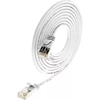 Wirewin Triotronik PKW-LIGHT-STP-K6 0.5 WS Cat6 S/FTP tīkla kabelis, RJ45 tētis-tētis, 0,5 m, balts