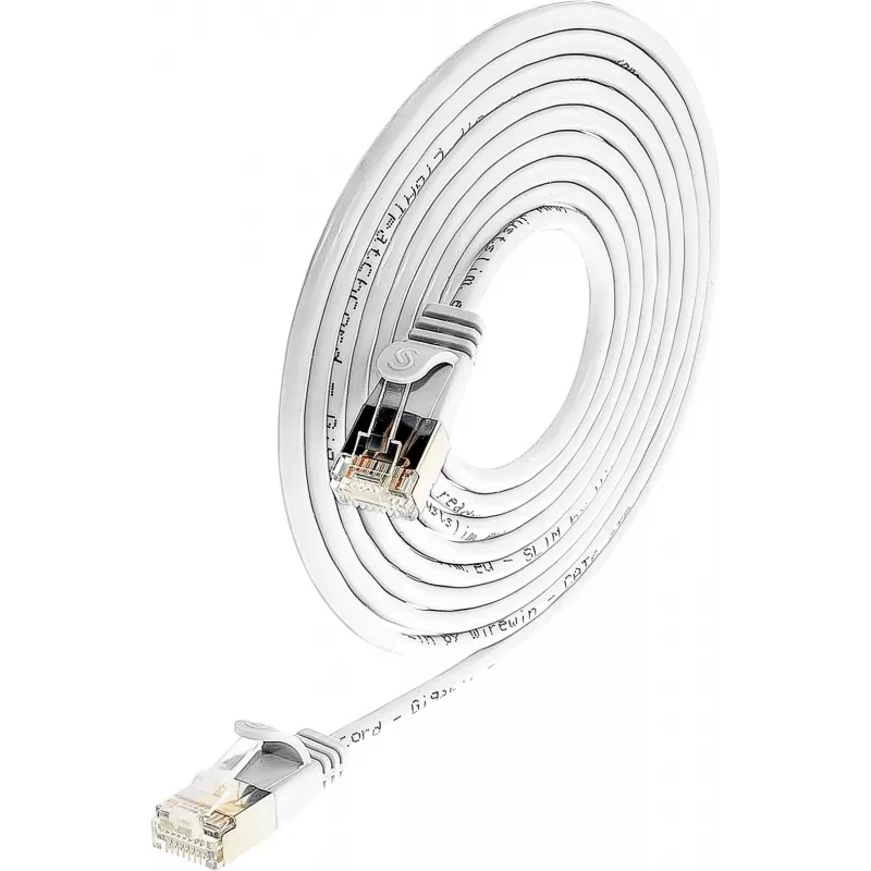 Wirewin Triotronik PKW-LIGHT-STP-K6 1.0 WS Cat6 S/FTP slaidais tīkla kabelis, 1m, balts