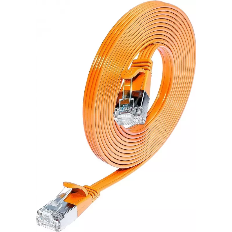 Wirewin Triotronik PKW-STP-SLIM-KAT6 0.5 OR Cat6 U/FTP slaids Ethernet savienojuma kabelis, RJ45 male to male, 0,5 m, oranžs